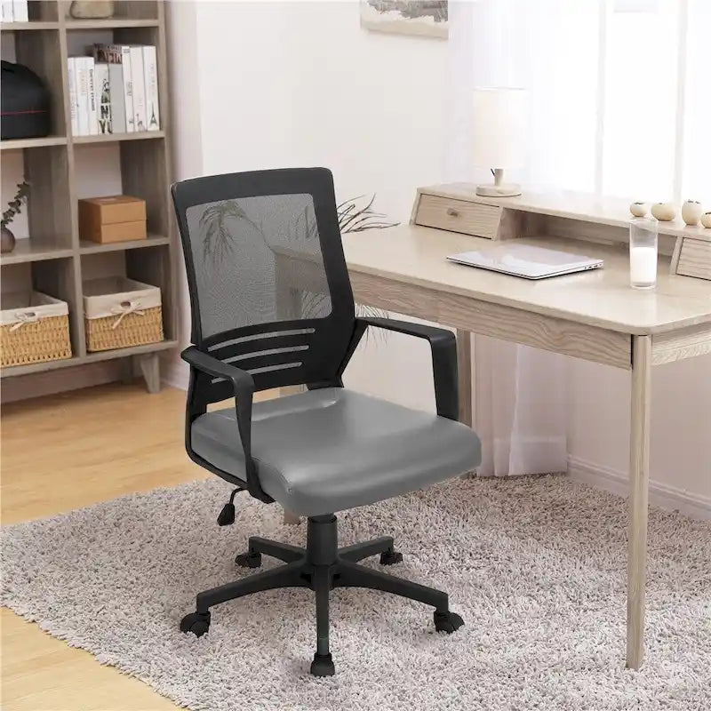 Chaise de bureau ergonomique en maille réglable avec support lombaire