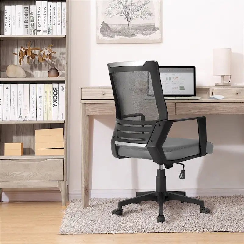 Chaise de bureau ergonomique en maille réglable avec support lombaire