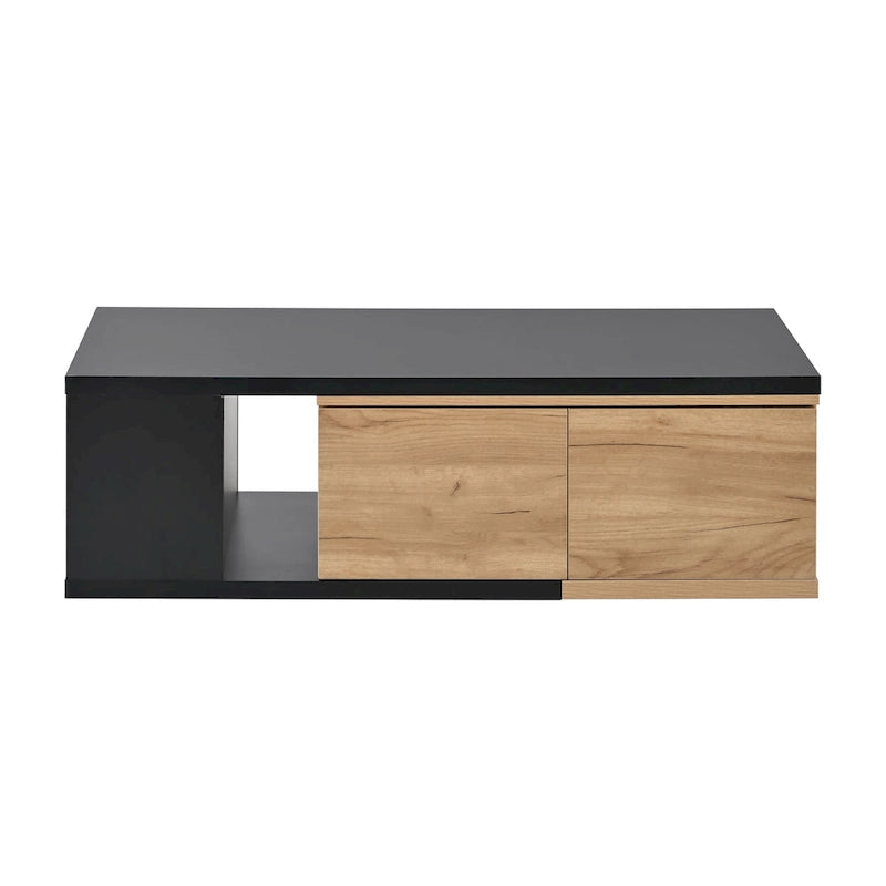 Table basse extensible avec 2 tiroirs de rangement