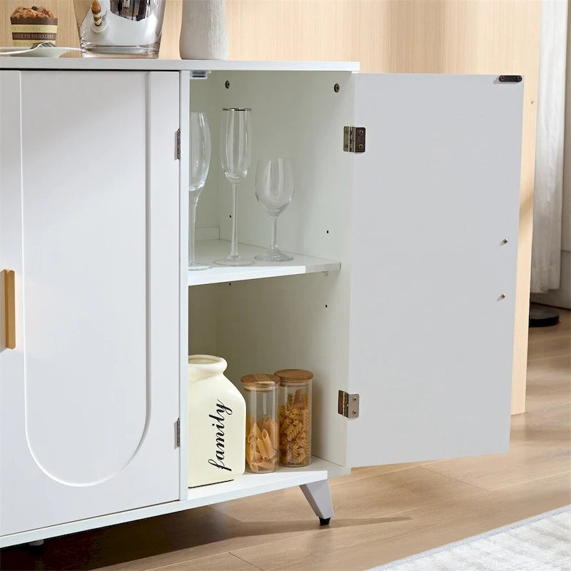 Buffet avec 3 portes et étagères amovibles
